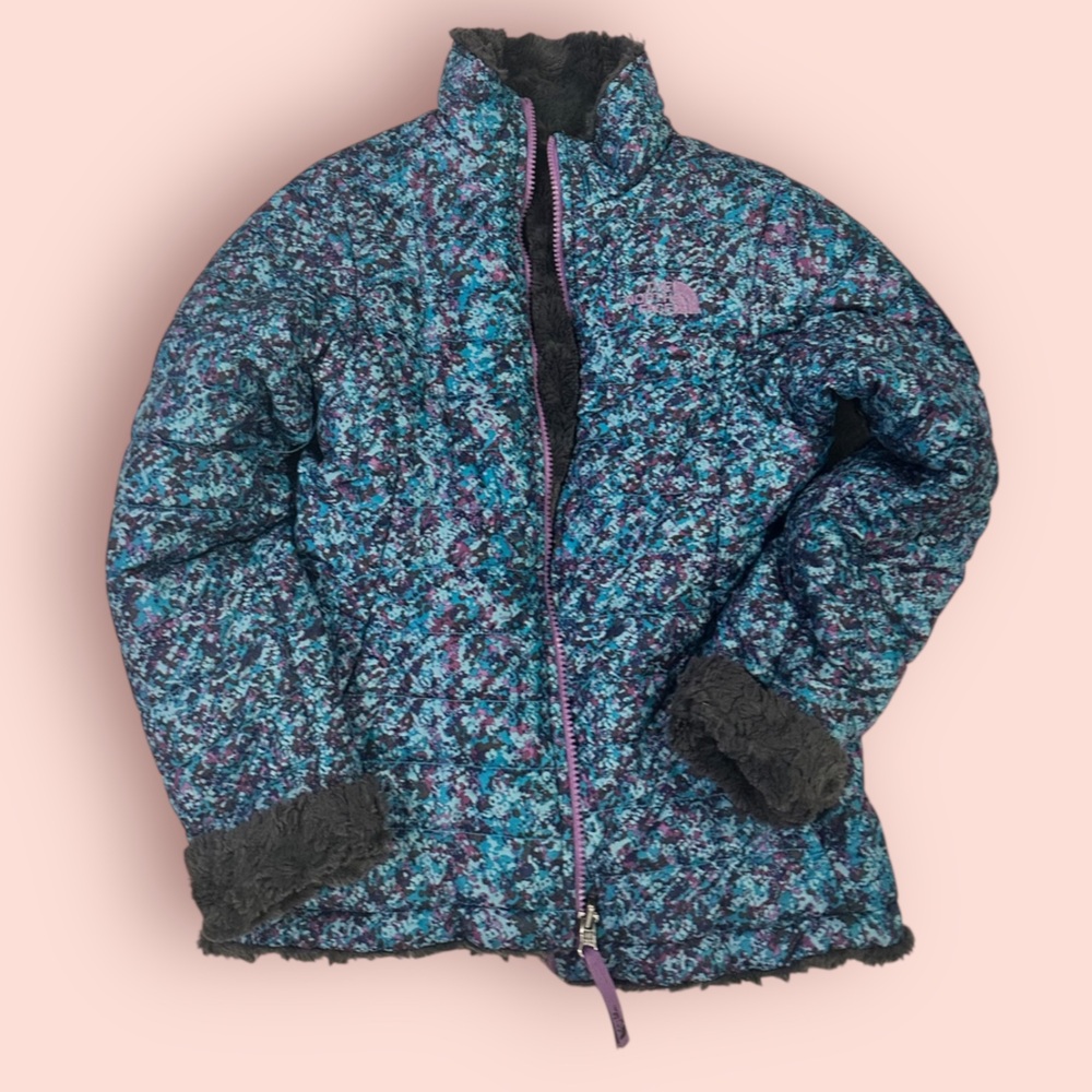 The North Face Kids Multicolor Reversible Puffer Jacket